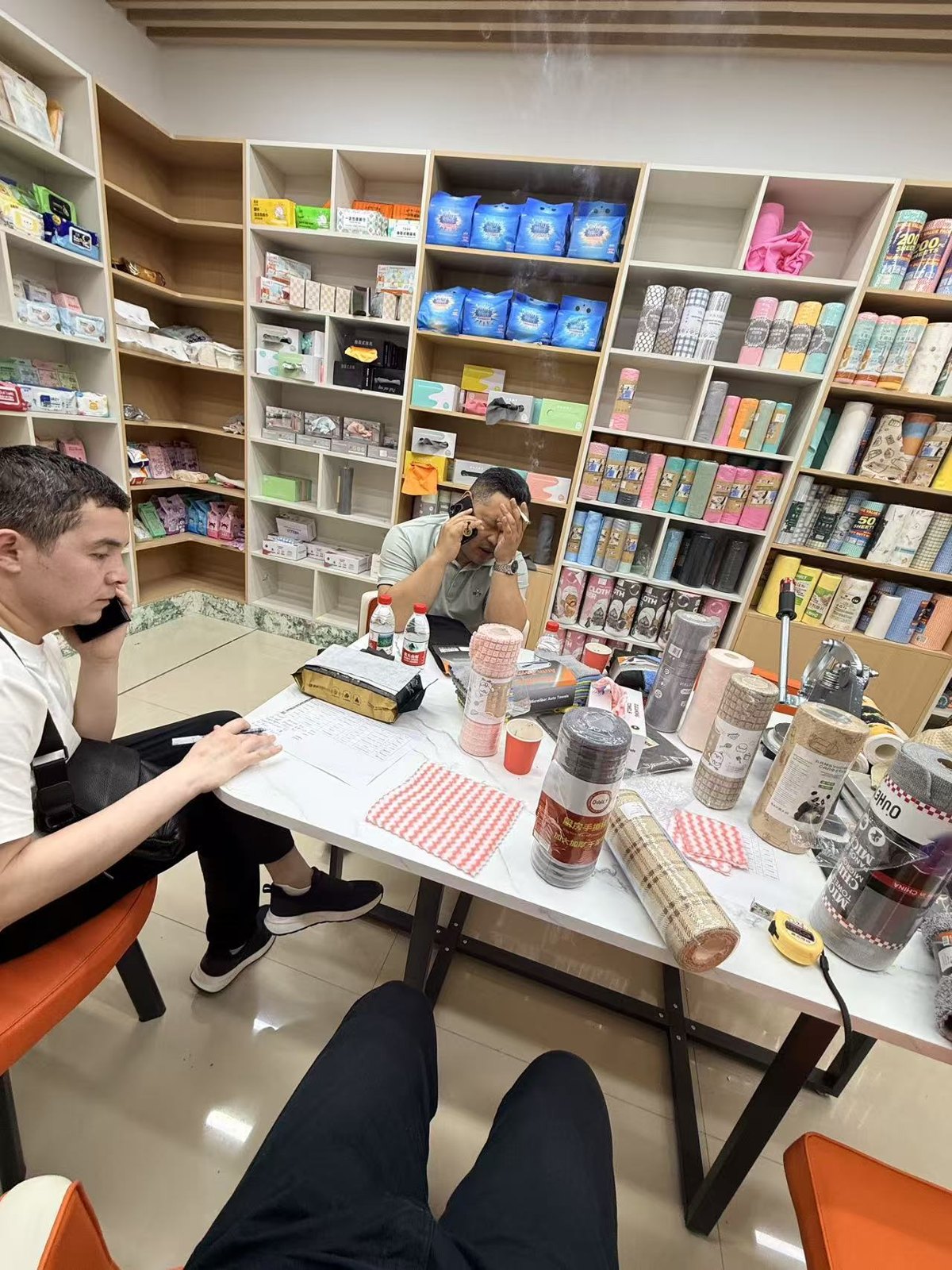 Sourcing at a supplier showroom